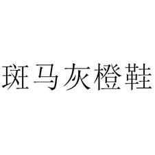 斑馬灰橙鞋