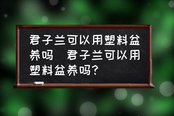 君子蘭可以用塑料盆養(yǎng)嗎(君子蘭可以用塑料盆養(yǎng)嗎？)